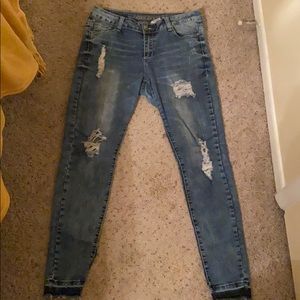 Distressed denim